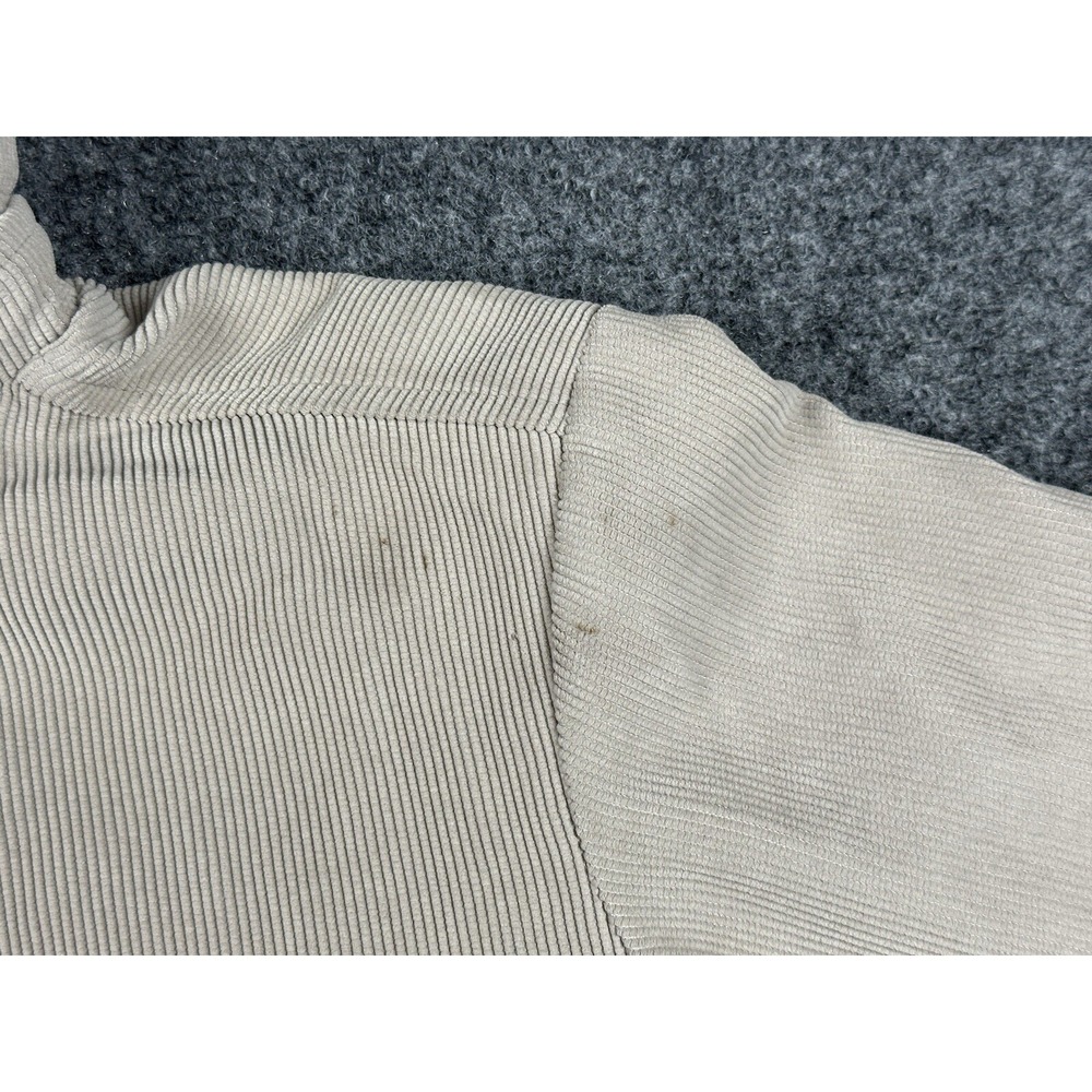 Vtg Patagonia Corduroy Lined Jacket Small Removable Hoodie Beige Grey Snap Down - Picture 9 of 10
